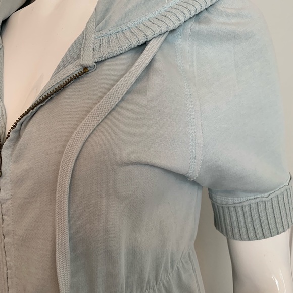 Hale Bob Long Double Zip Hoodie Jacket Pale Blue - Picture 3 of 8